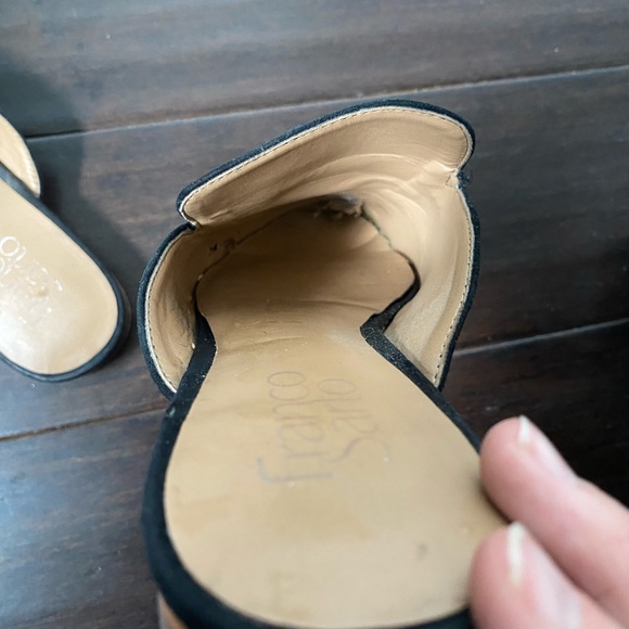 Franco Sarto Black Suede Mules - Picture 6 of 8